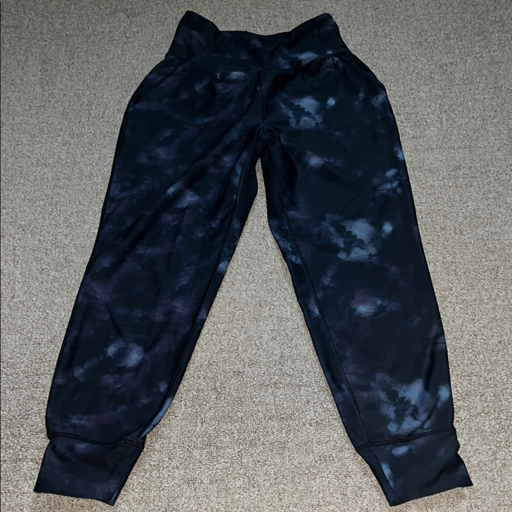 Old Navy Power Soft Jogger Black Tie-Dye Jogger Pants Medium